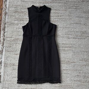 Free People Black Mock Neck Mini Dress